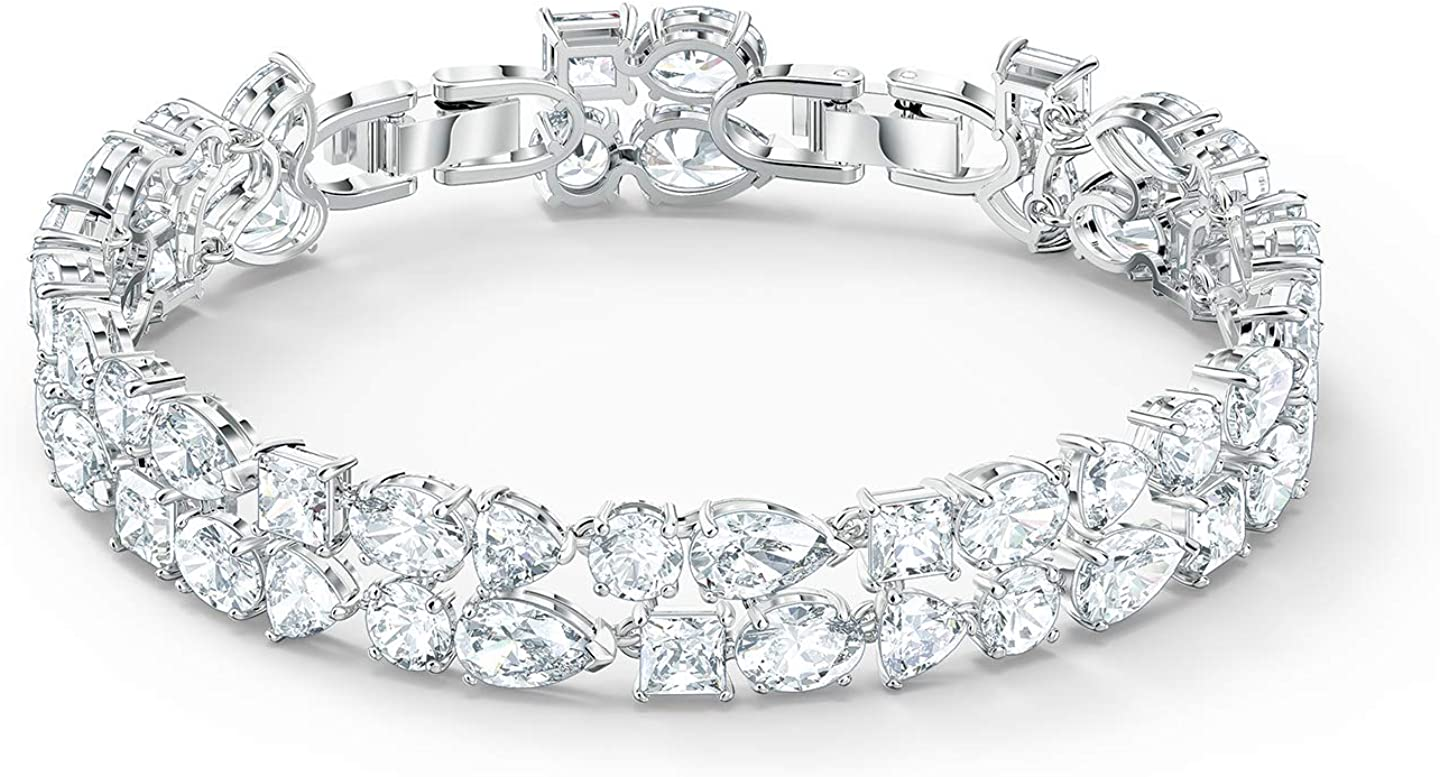 SWAROVSKI Tennis Luxury Hybrid Bracelet Silver One Size
